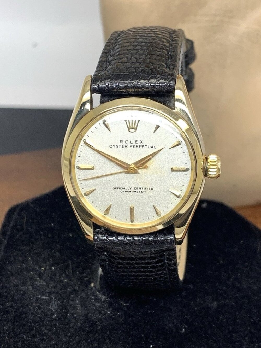 Rolex Oyster Perpetual Women's Watch 6548 Swiss Automatic 14k Gold Case 30mm